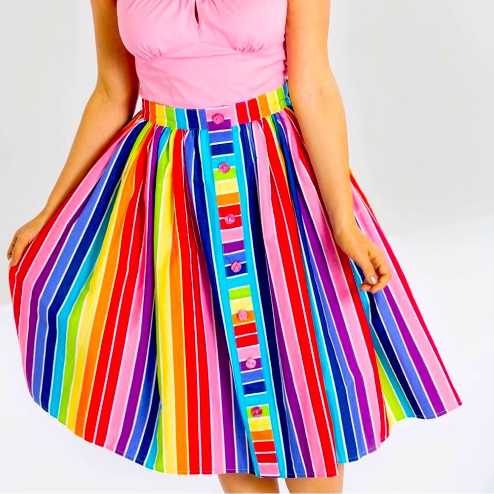 Hell Bunny Over The Rainbow 50’s Skirt